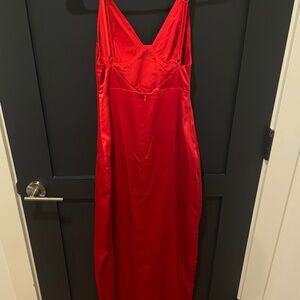 Elegant red prom dress